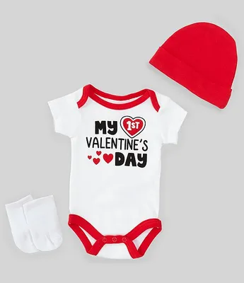Baby Starters Newborn-9 Months Short-Sleeve Valentine's Bodysuit