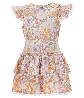 Bardot Little/Big Girls 4-16 Ambrosia Flutter-Sleeve Floral Drop-Waist Dress