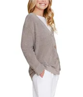 Barefoot Dreams Big Girls 6-14 CozyChic®Cable Button Cardigan