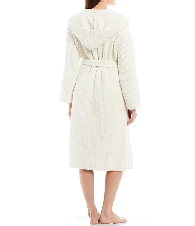 Barefoot Dreams Cozychic Solid Ribbed Hooded Lounge Cozy Robe