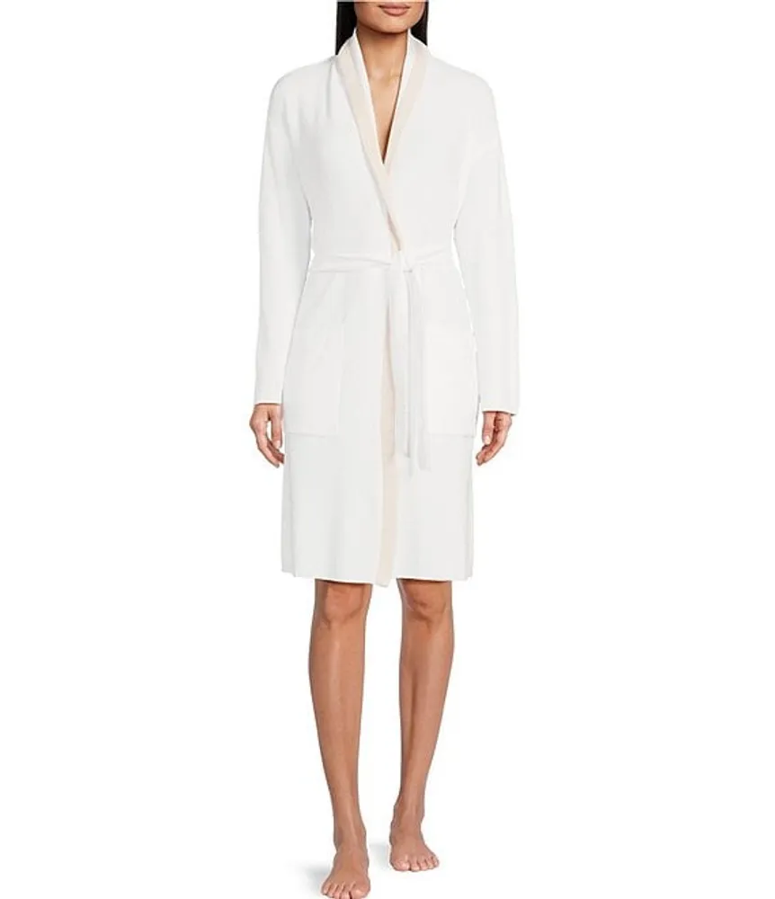 Barefoot Dreams CozyChic Light Ribbed Short Wrap Cozy Robe