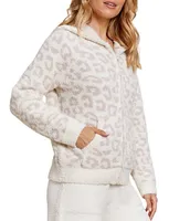 Barefoot Dreams CozyChic Wild Zip Kangaroo Pocket Hoodie