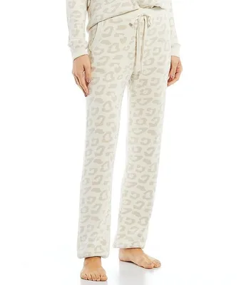Barefoot Dreams Leopard Jacquard Family Matching Coordinating Ankle Length Track Pants