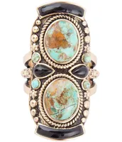 Barse Genuine Turquoise and Onyx Statement Ring