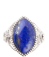 Barse Sterling Silver and Lapis Cocktail Statement Ring