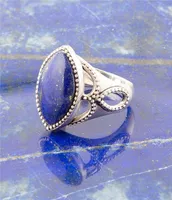 Barse Sterling Silver and Lapis Cocktail Statement Ring