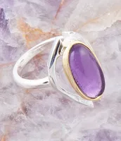 Barse Two Tone Sterling Silver Statement Ring