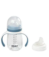 BEABA 2-in-1 Bottle To Sippy Learning Cup