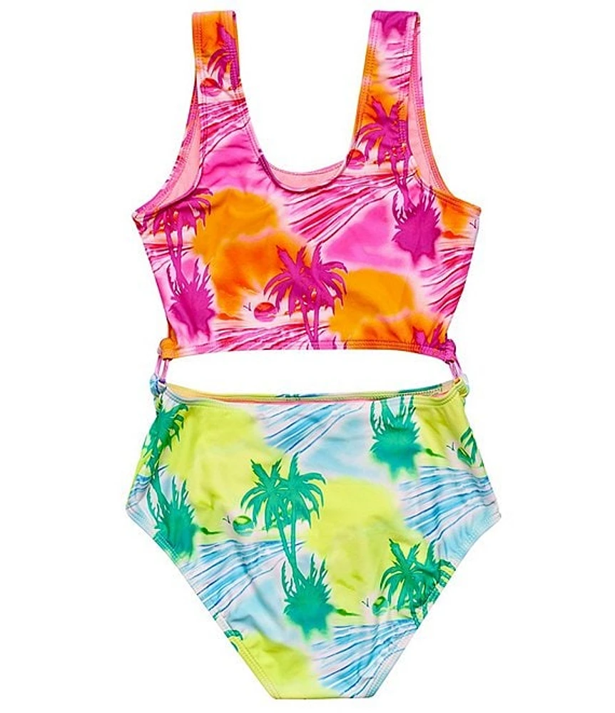 Beach Lingo Big Girls 7-16 Keyhole Cutout Monokini One Piece Swimsuit