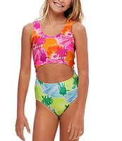 Beach Lingo Big Girls 7-16 Keyhole Cutout Monokini One Piece Swimsuit