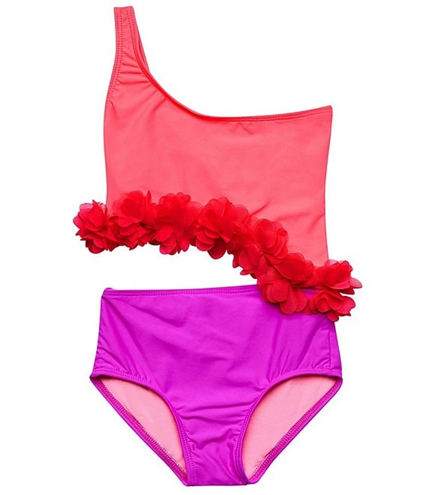 Beach Lingo Little Girls 2T-7 Rem Cup One Shoulder Cutout Piece Swimsuit