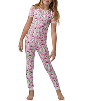 BedHead Pajamas Little/Big Girls 2T-12 Family Matching Flamingo Bay Two-Piece Set