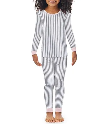 Bedhead Pajamas Little/Big Girls 2T-12 Family Matching Vertical Stripe Long Sleeve Top & Fitted Pant 2-Piece Set