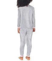 Bedhead Pajamas Little/Big Girls 2T-12 Family Matching Vertical Stripe Long Sleeve Top & Fitted Pant 2-Piece Set