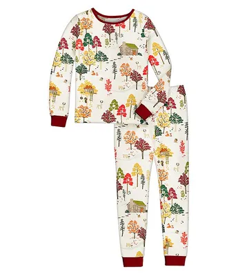 Little/Big Kids 2T-12 Family Matching Forest Retreat Long Sleeve Top & Pant 2-Piece Pajamas Set