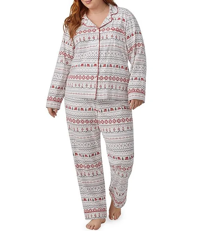 Bedhead Pajamas Heart Print Jersey Knit Long Sleeve Top & Jogger Pajama Set