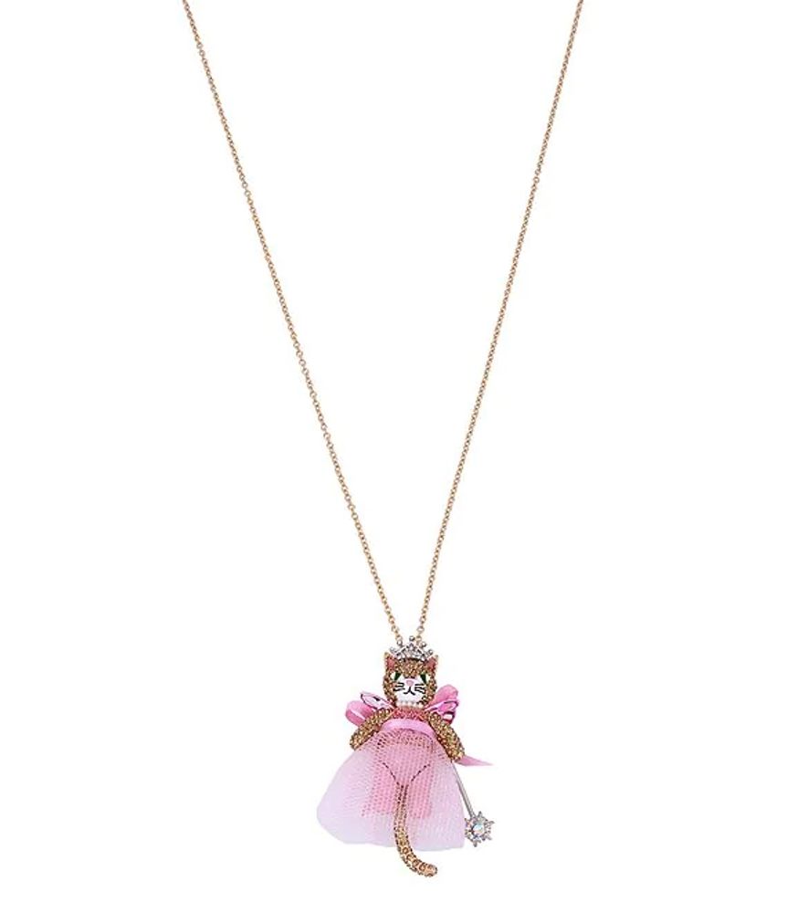 Betsey Johnson Fairy Cat Long Pendant Necklace | Brazos Mall