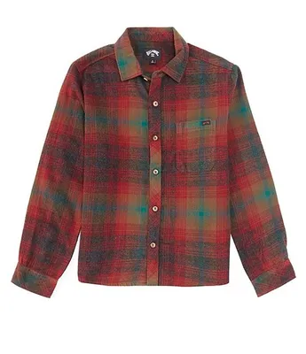 Billabong Big Boys 8-20 Long Sleeve Coastline Yarn-Dyed Flannel Shirt