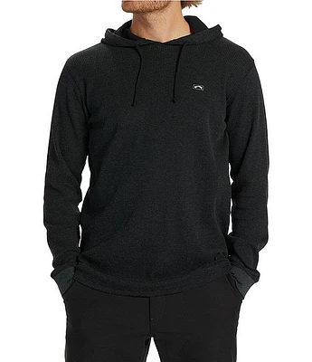 Billabong Keystone Long Sleeve Two-Tone Waffle-Knit Thermal Pullover Hoodie