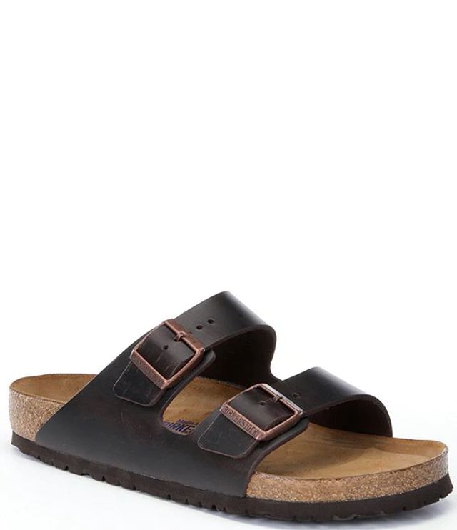 Birkenstock Arizona Men's Leather Double Banded Buckle Slide On Sandals |  The Shops at Willow Bend