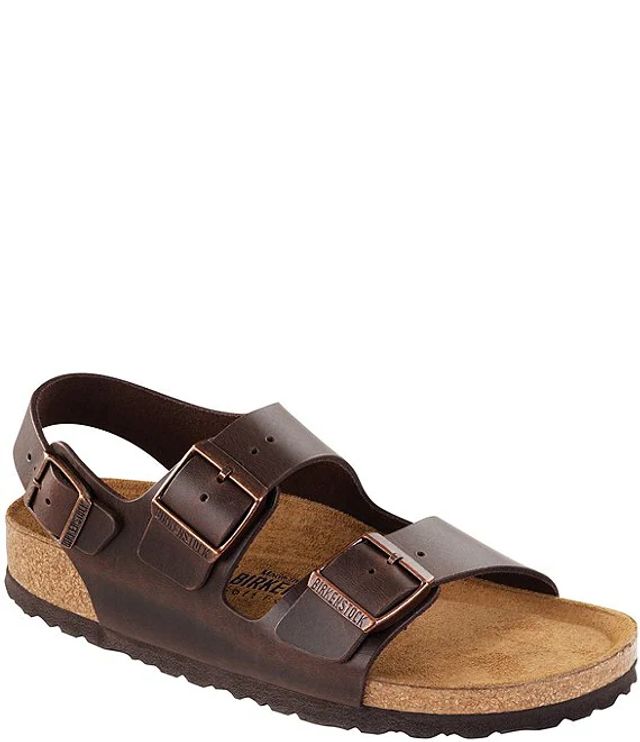 Birkenstock Men's Milano Leather Double Banded Slingback Sandals | The  Shops at Willow Bend