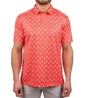 BLACK CLOVER Birdie Printed Short Sleeve Polo Shirt