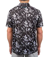 BLACK CLOVER Enzo Printed Short Sleeve Polo Shirt