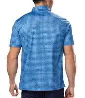 BLACK CLOVER Knit Short Sleeve Harrison Printed Polo Shirt