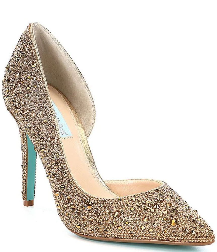 Betsey Johnson Blue by Betsey Johnson Hazil Jeweled d'Orsay Pointed Toe  Stiletto Pumps | The Shops at Willow Bend