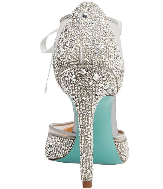Betsey Johnson Blue by Betsey Johnson Susan Mesh Bow Stiletto Pumps |  Alexandria Mall