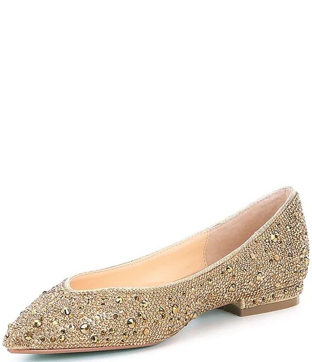 Betsey Johnson Blue by Betsey Johnson Molly Rhinestone Slingback Dress Flats  | Alexandria Mall
