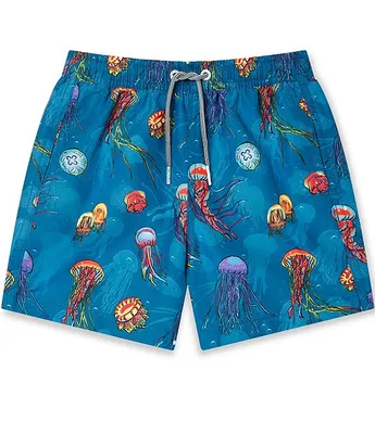 Boardies ® Little/Big Boys 2-10 Family Matching Jellyfish Printed Swim Trunks