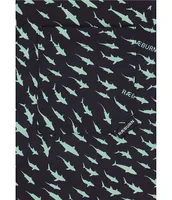 Boardies® Little/Big Boys 3-10 Short Sleeve Raeburn Sharks Charcoal Button-Down Shirt