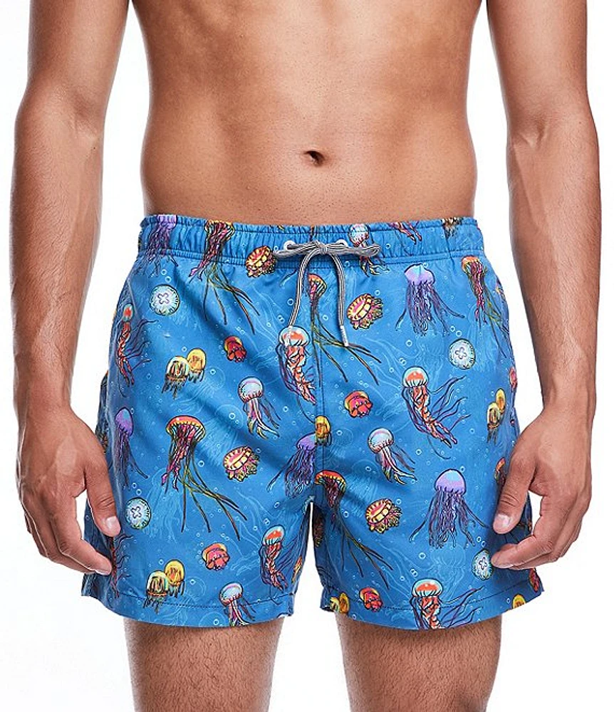 Boardies Jellyfish Family Matching Classic Fit Mid Length 4.5#double; Inseam Swim Trunks