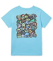 Boardies Little/Big Boys 3-10 Short Sleeve Monsters Graphic Tee