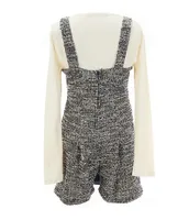 Bonnie Jean Big Girls 7-16 Sleeveless Boucle Skort Jumper Dress & Long Sleeve Rib Knit Top Set