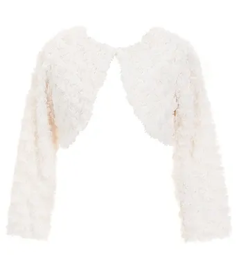 Bonnie Jean Little Girls 2T-6X Long Sleeve Faux Fur Cardigan