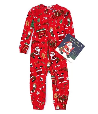 Books To Bed Baby 6-24 Months Long Sleeve 'Twas the Night Before Christmas Coverall & Book Set