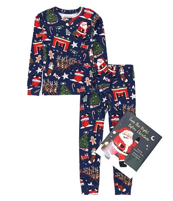 Books To Bed Kids 2-10 Twas The Night Before Christmas Two-Piece Pajamas & Book Set