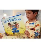 Books To Bed Little Boys 2-6 Blue Truck Two-Piece Pajamas & Book Set