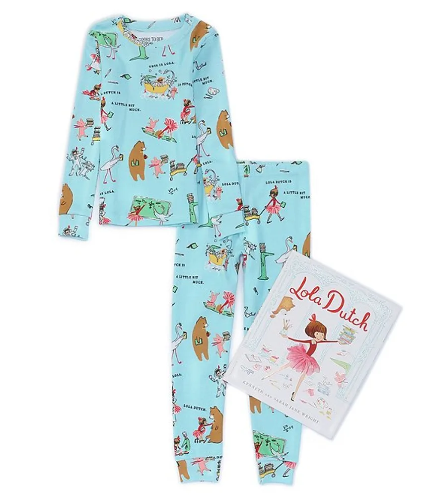 Books To Bed Little Girls 2-8 Lola Dutch Two-Piece Pajamas & Book Set