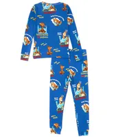 Books To Bed Little/Big Boys 2-10 llama Red Pajama 2-Piece Pajamas & Book Set