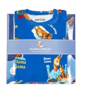 Books To Bed Little/Big Boys 2-10 llama Red Pajama 2-Piece Pajamas & Book Set