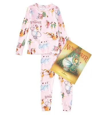 Books To Bed Little/Big Girls 2-10 Christmas Nutcracker Pajamas & Book Set