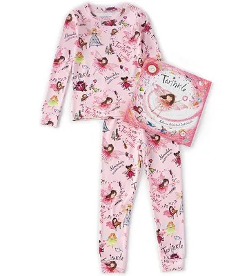 Books To Bed Little/Big Girls 2-10 Twinkle Two-Piece Pajamas & Book Set