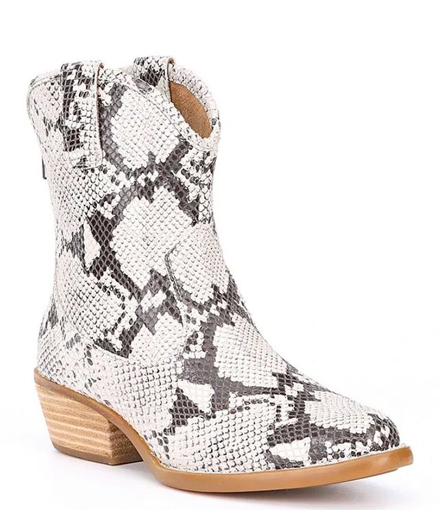 Born Wynd Leather Snake Print Western 
