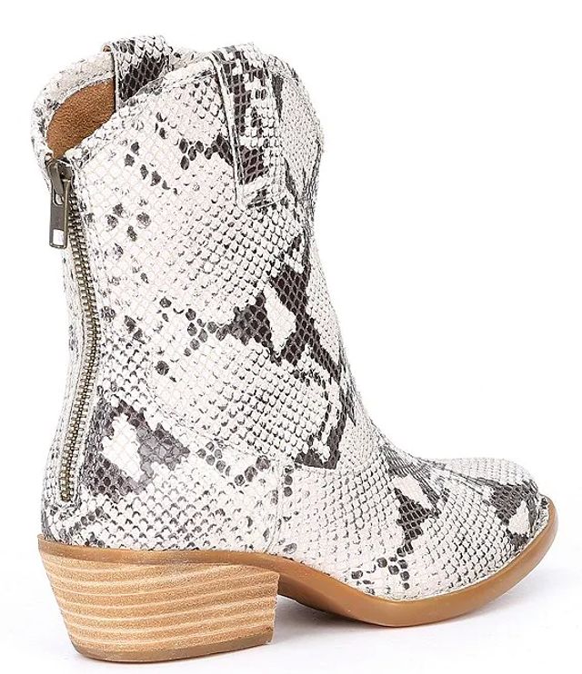 Born Wynd Leather Snake Print Western 
