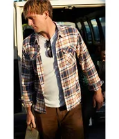 Brixton Bowery Plaid Long-Sleeve Flannel Shirt