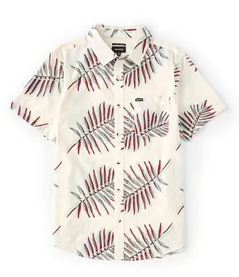 Brixton Charter Palm Print Short Sleeve Woven Shirt