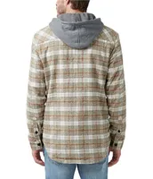 Buffalo David Bitton Long Sleeve Sacket Plaid Hooded Shirt Jacket